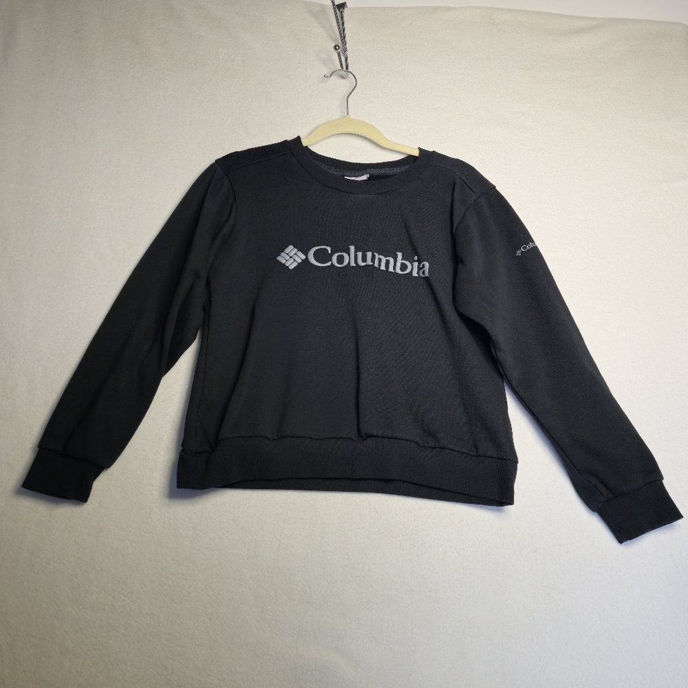 Columbia Black Boxy Relaxed Sweatshirt